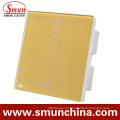 2 Key Touch Swithes Dourado, Interruptor De Controle Remoto De Parede